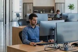 Wathab Jeddah team performing Corporate Cleaning in Al Hamdaniyah, Jeddah