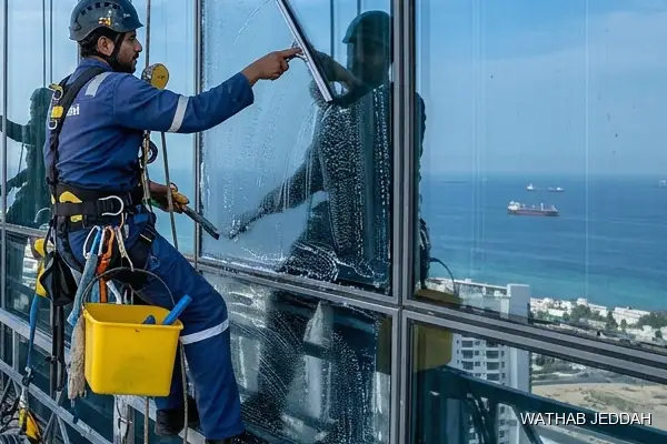 Glass Facade Cleaning in Al Andalus - Wathab Jeddah Cleaning