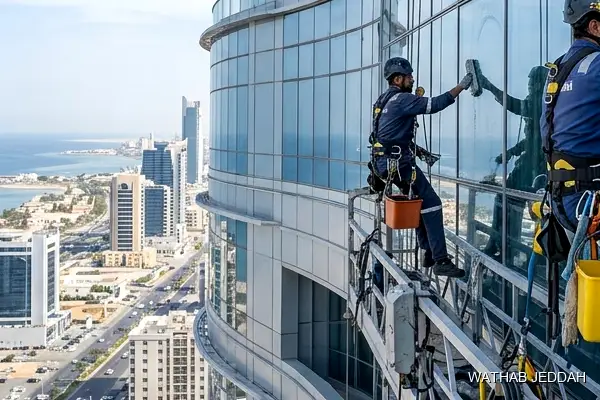 تنظيف واجهات زجاج حي البساتين