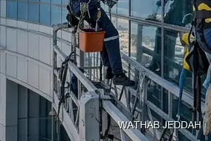 Glass Facade Cleaning results after completion in Al Khalidiyah, Jeddah
