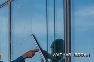 Glass Facade Cleaning results after completion in Al Nuzha, Jeddah