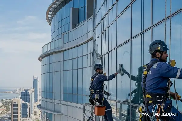 Glass Facade Cleaning in Al Rabwah - Wathab Jeddah Cleaning