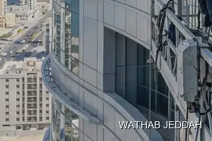 Glass Facade Cleaning results after completion in Al Waziriyah, Jeddah