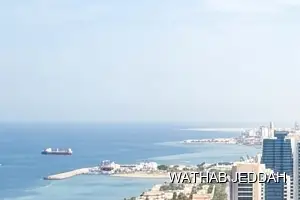 Wathab Jeddah team performing Glass Facade Cleaning in Madain Al Fahd, Jeddah