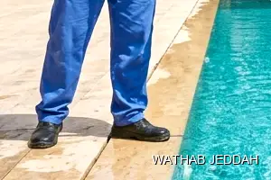 Wathab Jeddah team performing Swimming Pool Cleaning in Al Sharafiyah, Jeddah