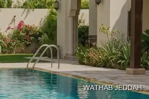 Wathab Jeddah team performing Swimming Pool Cleaning in Al Shiraa, Jeddah