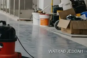 Wathab Jeddah team performing Post-Construction Cleaning in South Obhur, Jeddah