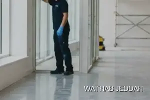 Wathab Jeddah team performing Post-Construction Cleaning in Al Harazat, Jeddah