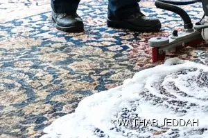 Wathab Jeddah team performing Moquette Cleaning in Al Bawadi, Jeddah