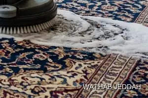 فريق وثاب جدة أثناء تنظيف موكيت في حي الكوثر بجدة