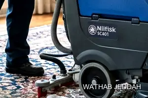 Wathab Jeddah team performing Moquette Cleaning in Bani Malik, Jeddah