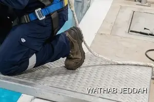 Wathab Jeddah team performing Water Tank Cleaning in Al Bawadi, Jeddah