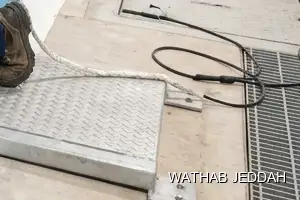 فريق وثاب جدة أثناء تنظيف خزانات في حي الشاطئ بجدة