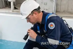 Wathab Jeddah team performing Water Tank Cleaning in Al Zahra, Jeddah