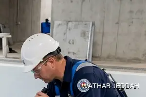 Wathab Jeddah team performing Water Tank Cleaning in Bariman, Jeddah